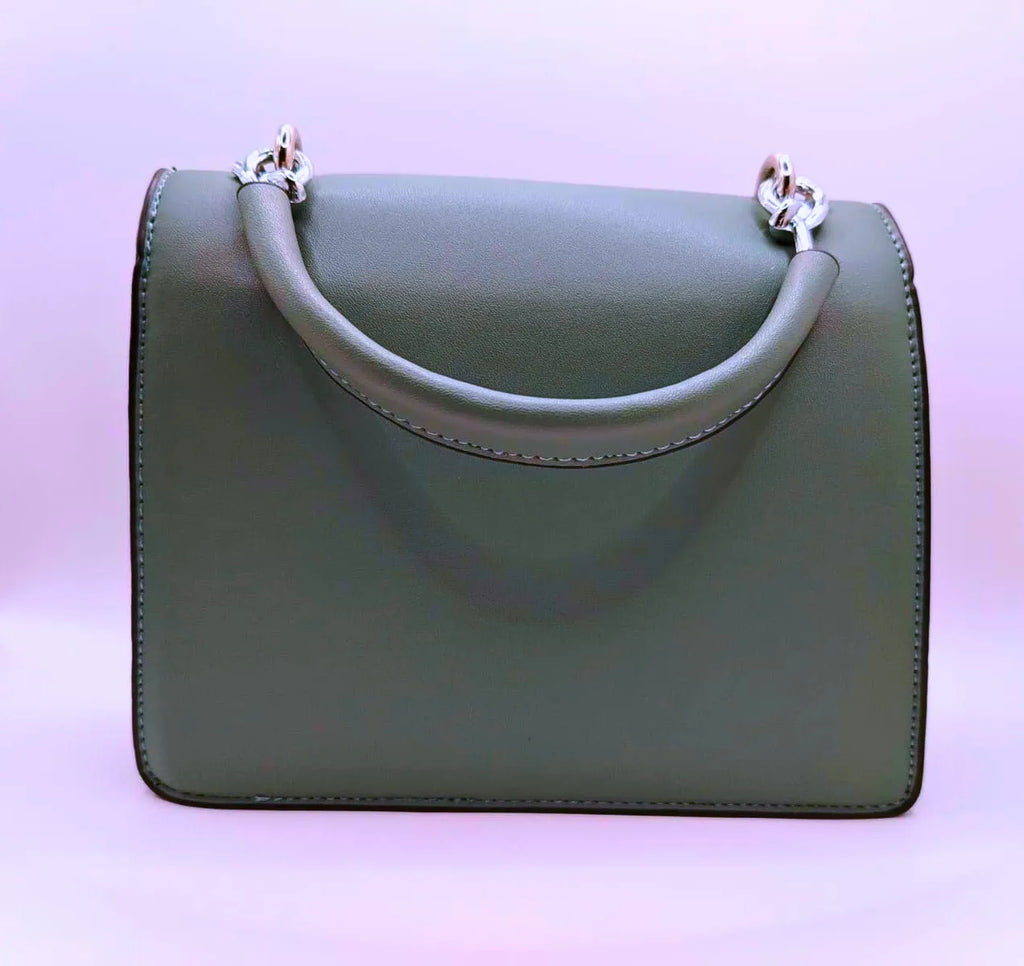 Bolsa Hombro Pequeña Cuero Verde Calenbi