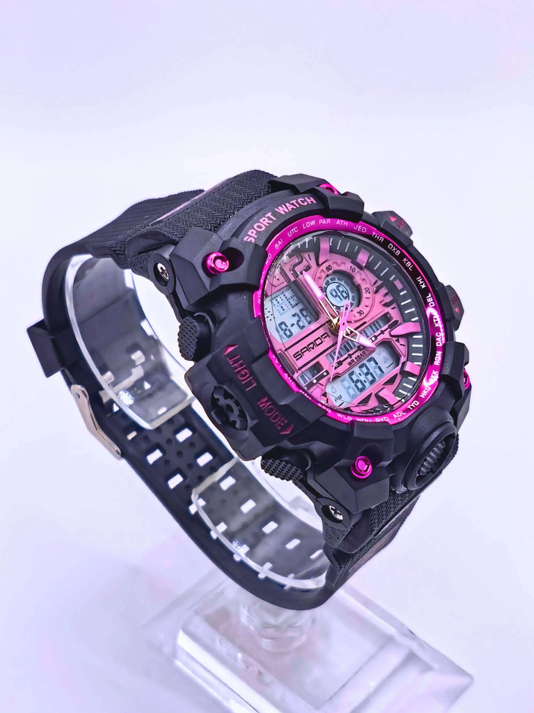 Wa0023 - Reloj Digital/análogo Plástico Negro Sanda