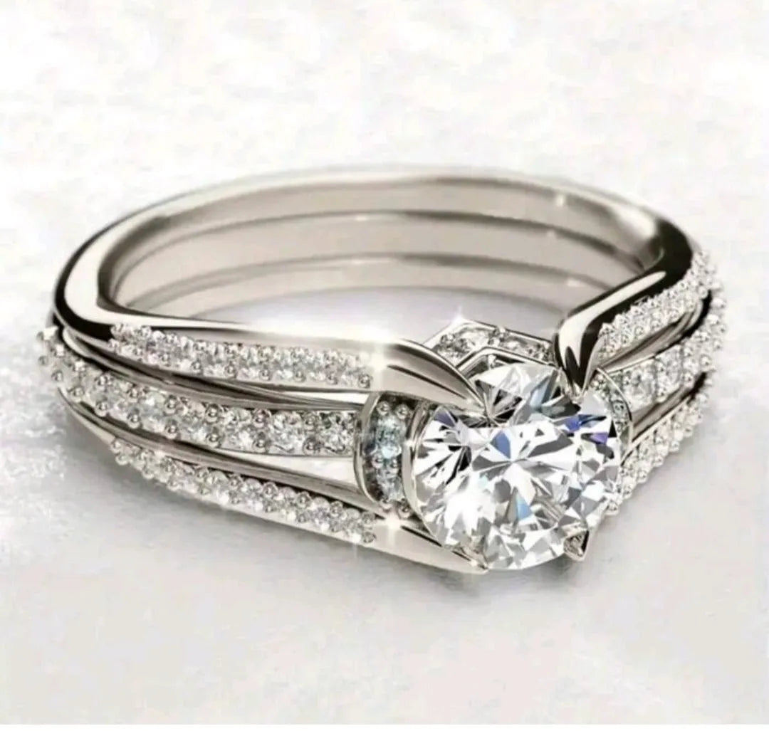 Anillo Cobre Moderno Circonita Cubica Chapa Oro 14k Calenbi
