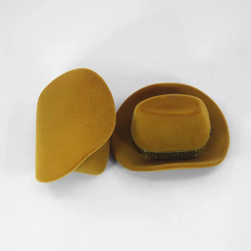 Joyero Pequeño Anillo Café Sombrero Vaquero Calenbi