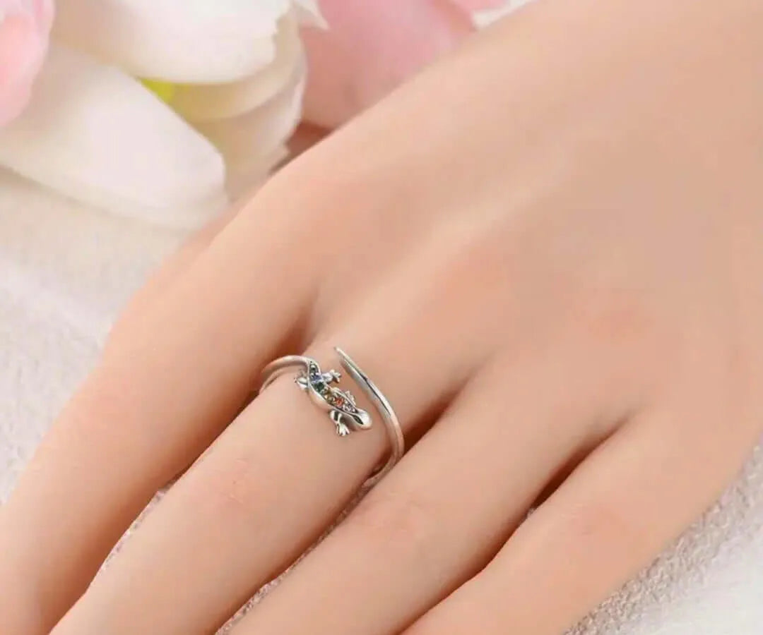 Anillo S925 Ley Circonita Colores Salamandra Calenbi