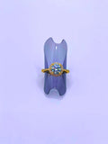 Anillo S925 Esterlina "Compromiso" MOISSANITA Chapa Oro 14k Calenbi