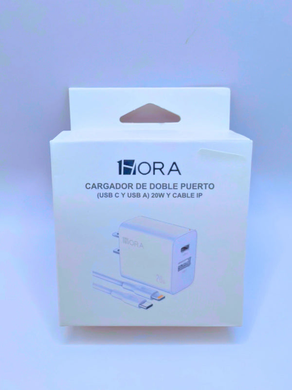 Gar163 - Cargador De Doble Puerto (usb  C  Y Usb  A ) 20w Y