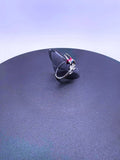 Anillo Plata Ley 925 Colibrí Recina Epoxica Ajustable Calenbi