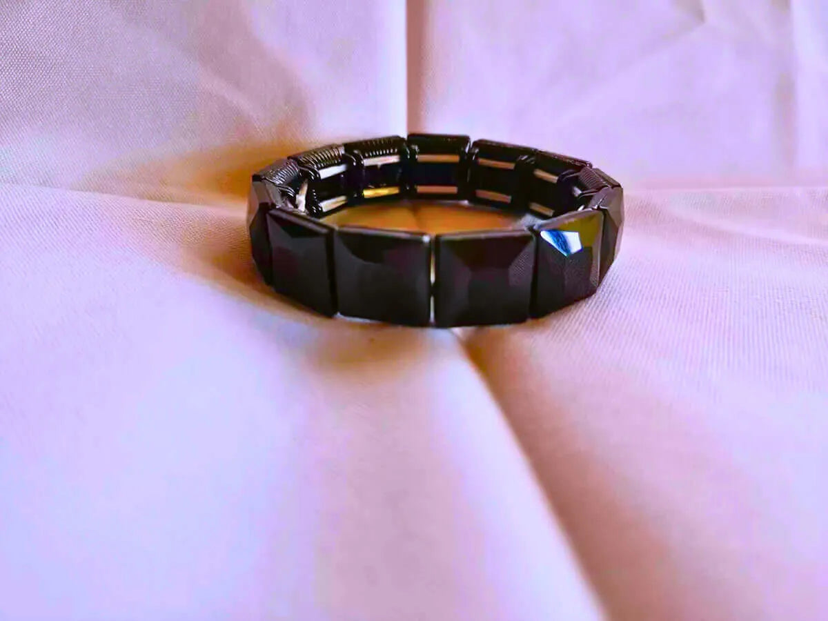 Brazalete Cobre Circonita Cubica Colores Elástica Dorado Calenbi