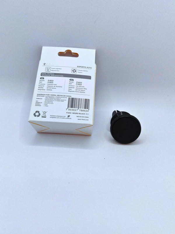 Pj033 - Soporte Magnético Celular Para Automóvil Negro 1hora