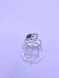 Anillo S925 Ley "Alacrán" Circonita Morada Ajustable Calenbi