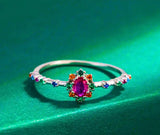 Anillo S925 Ley "Real Púrpura" Circonita Calenbi