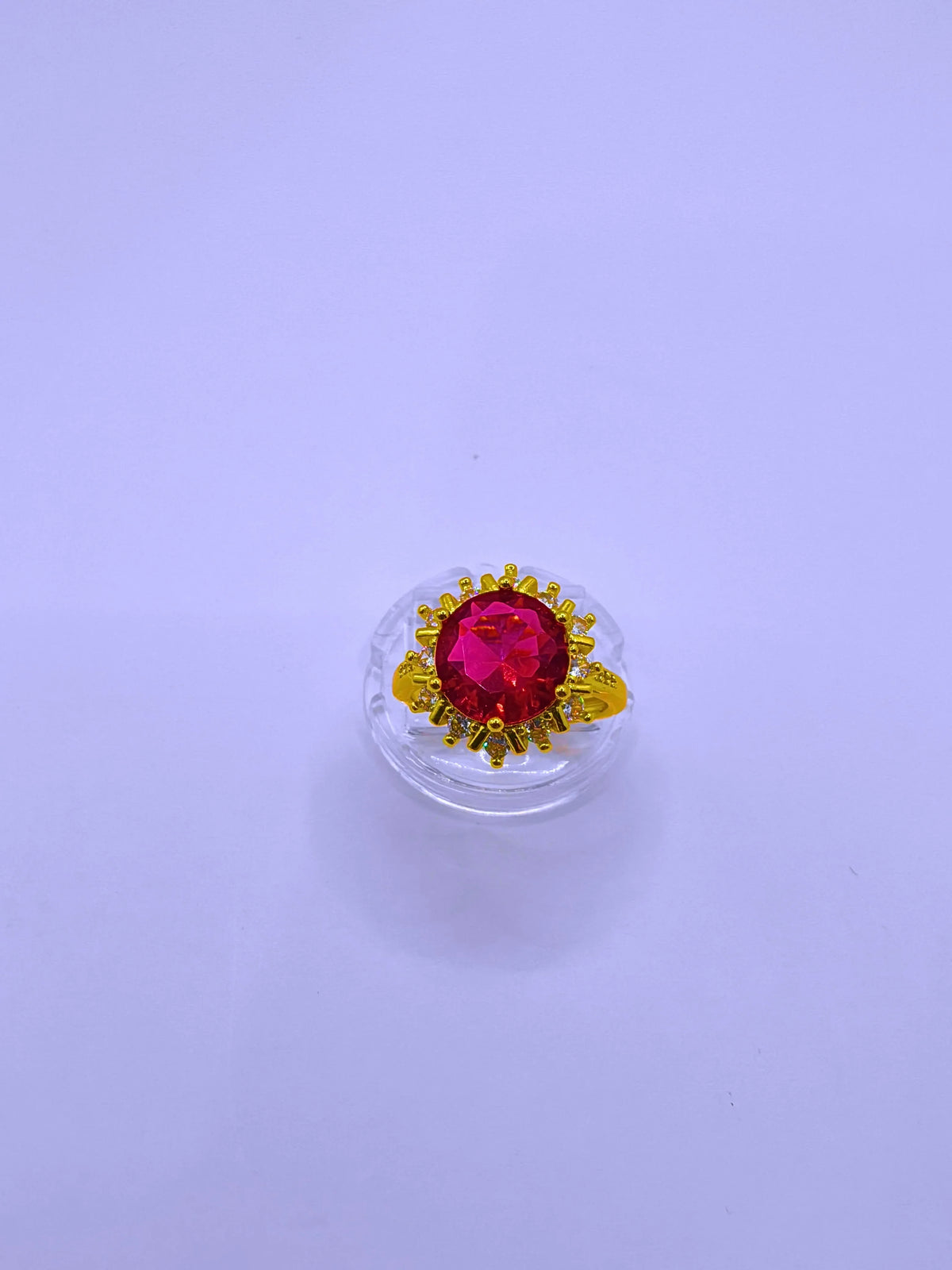 Anillo Cobre Copo Nieve Ajustable Chapa Oro 10K Calenbi