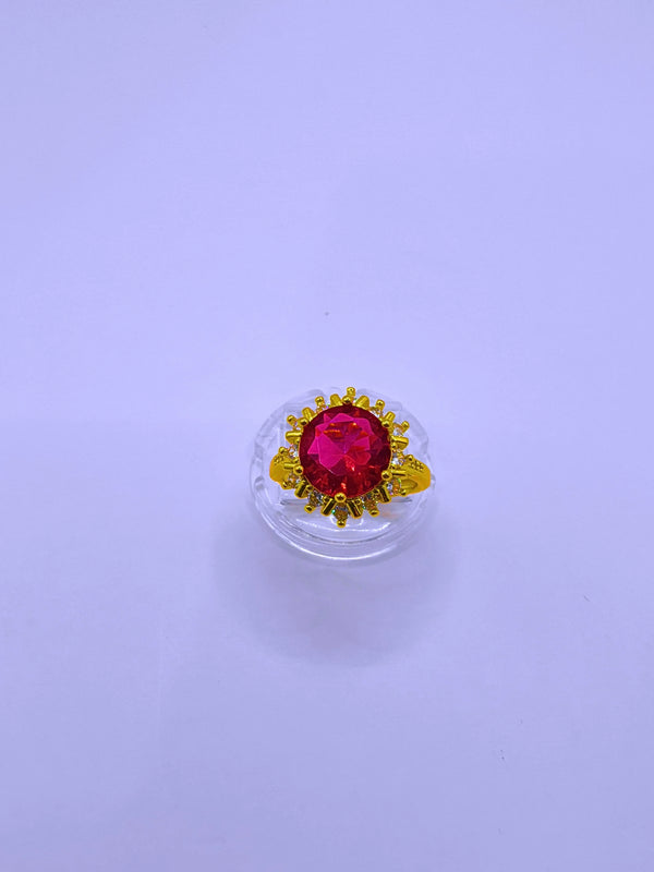 Anillo Cobre Copo Nieve Ajustable Chapa Oro 10K Calenbi