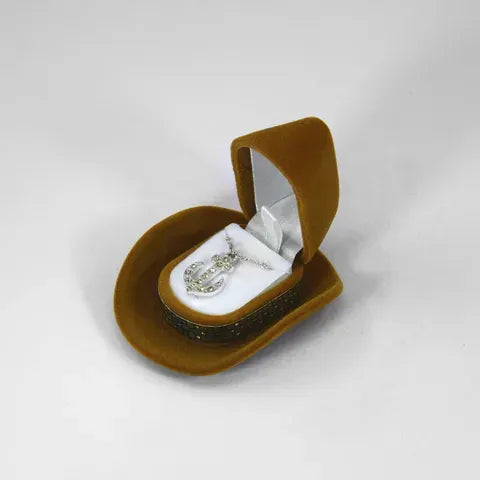 Joyero Pequeño Anillo Café Sombrero Vaquero Calenbi