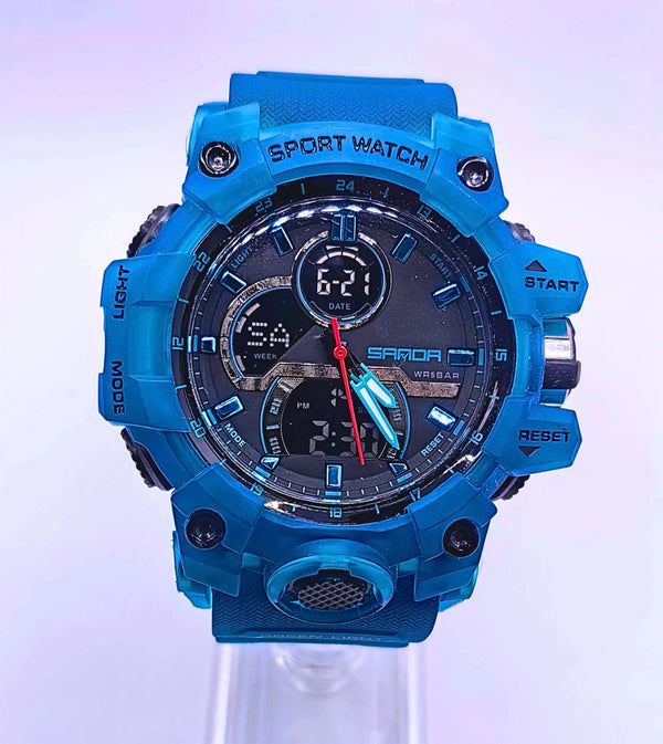 Wa0019 - Reloj Analógico Digital Turquesa Sanda