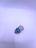 Anillo Cobre Circonita Cubica Azul Cerrado Negro Calenbi