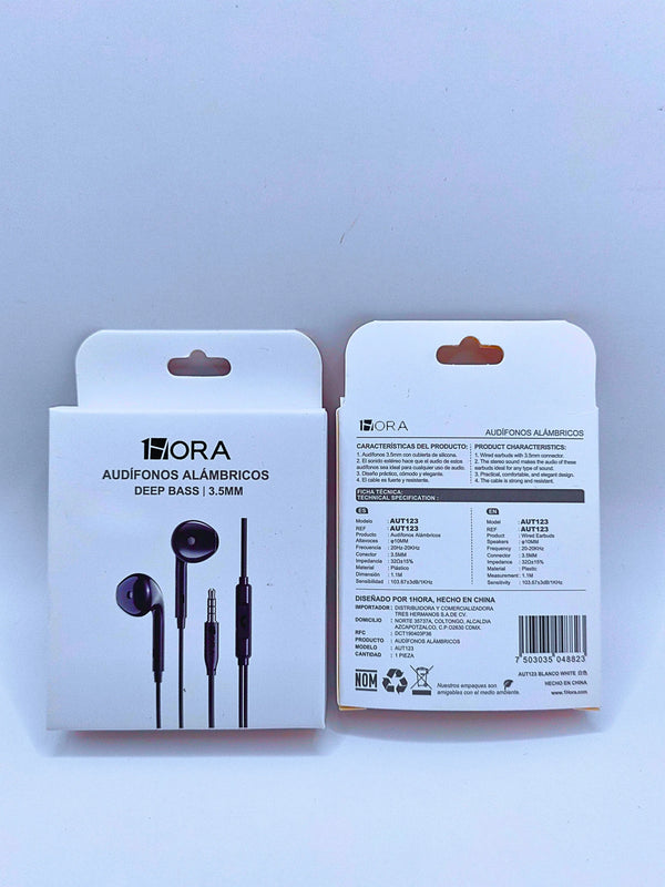 Aut123 - Audífonos Inalambricos Deep Bass 3.5mm 1hora