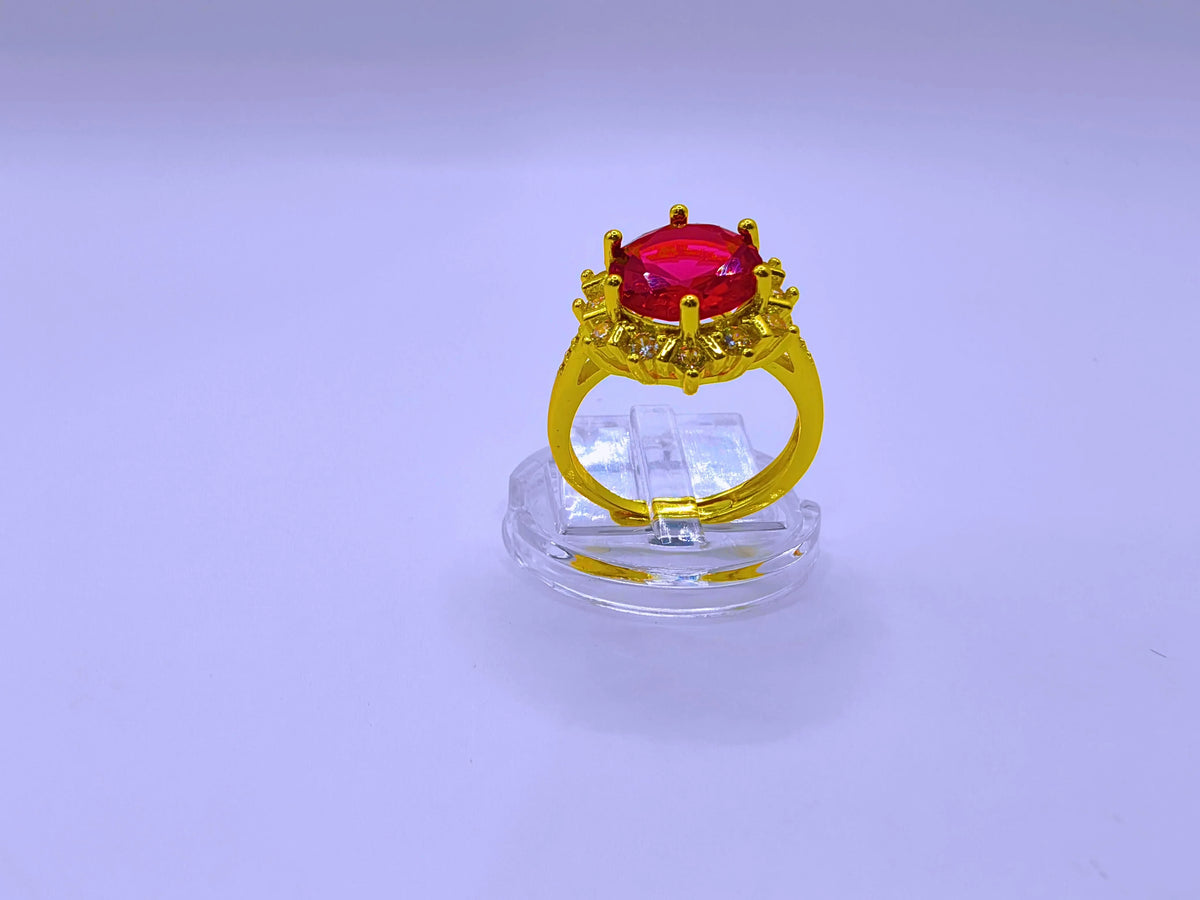 Anillo Cobre Copo Nieve Ajustable Chapa Oro 10K Calenbi