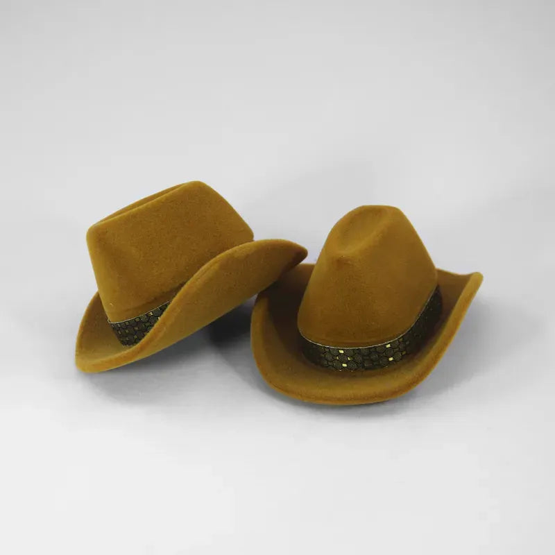 Joyero Pequeño Anillo Café Sombrero Vaquero Calenbi