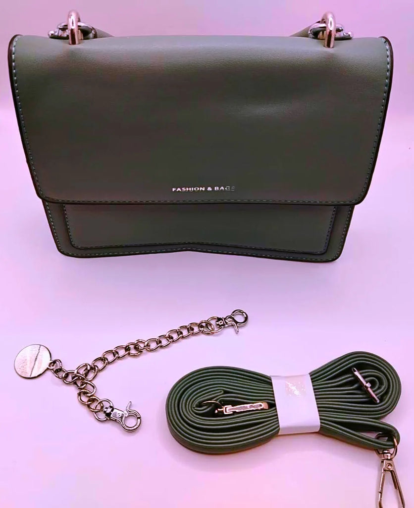 Bolsa Hombro Pequeña Cuero Verde Calenbi