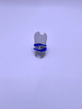 Anillo Acero Inoxidable Epoxica Negra Chapa Oro 10k Calenbi