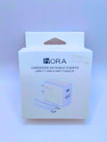 Gar163 - Cargador De Doble Puerto Usb  A  Y Usb  C  20w +