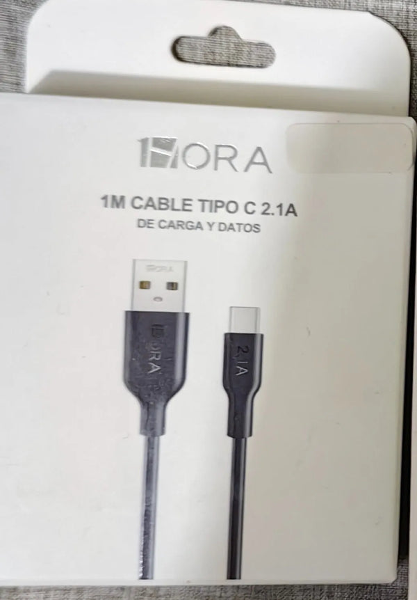 Cab237 - 1m Cable Tipo  C  Y  A  2.1a De Carga Y Datos 1hora