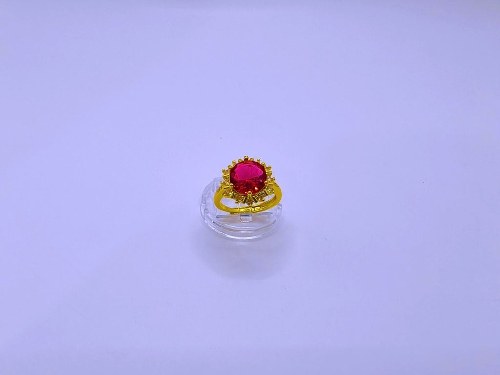 Anillo Cobre Copo Nieve Ajustable Chapa Oro 10K Calenbi