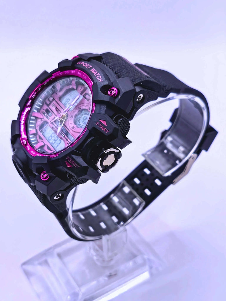 Wa0023 - Reloj Digital/análogo Plástico Negro Sanda