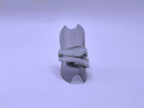 Anillo Acero Inoxidable Epoxica Negra Chapa Oro 10k Calenbi