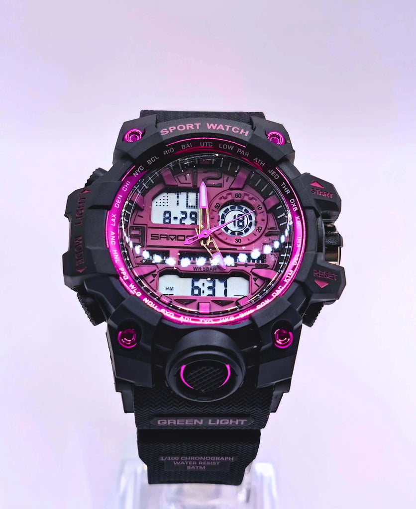Wa0023 - Reloj Digital/análogo Plástico Negro Sanda
