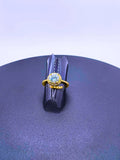 Anillo S925 Esterlina "Compromiso" MOISSANITA Chapa Oro 14k Calenbi