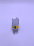 Anillo S925 Ley "Sello Real" Circonita Chapa Oro 12k