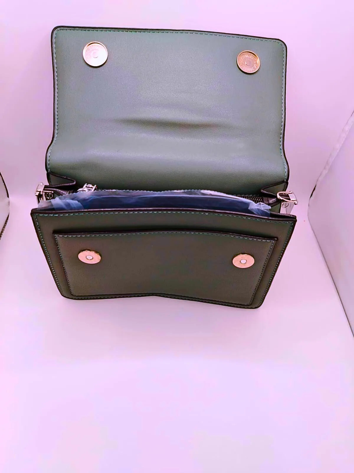 Bolsa Hombro Pequeña Cuero Verde Calenbi