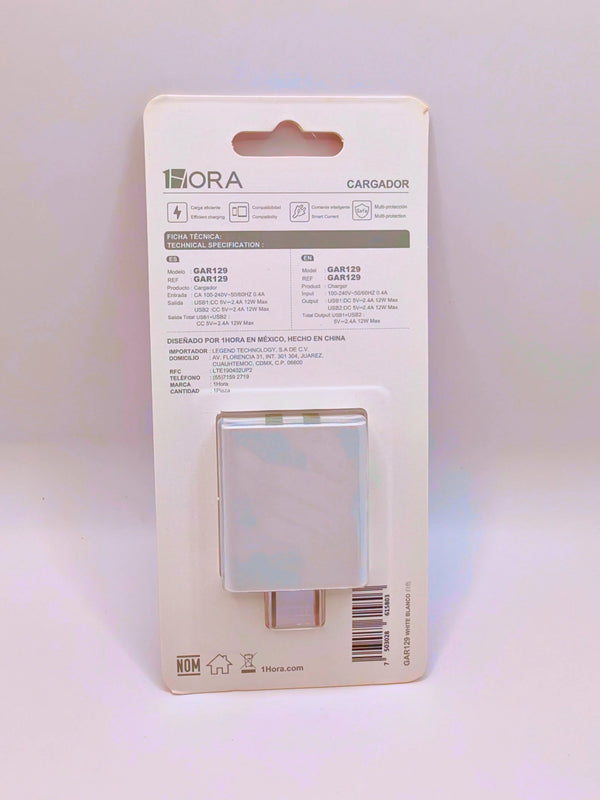 Gar129 - Cubo Cargador (sin Cable) 12w Max 2.4a