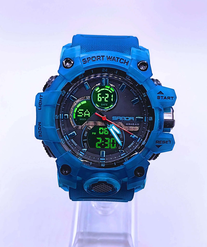 Wa0019 - Reloj Analógico Digital Turquesa Sanda