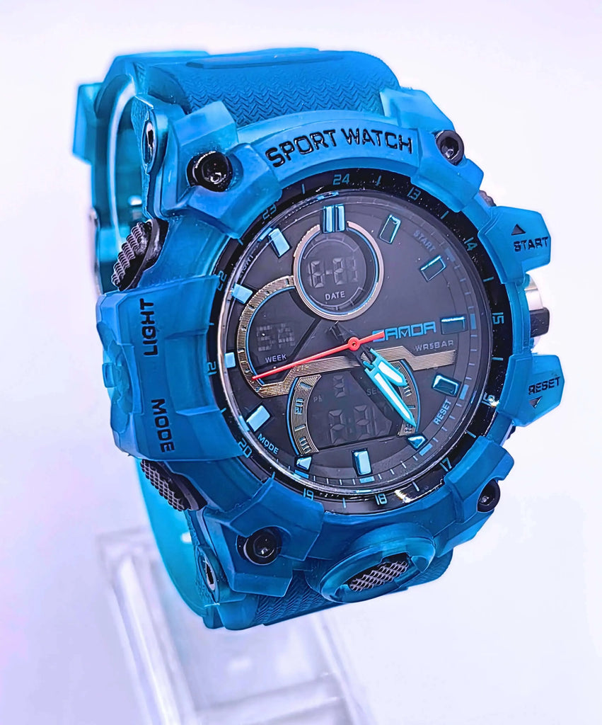Wa0019 - Reloj Analógico Digital Turquesa Sanda