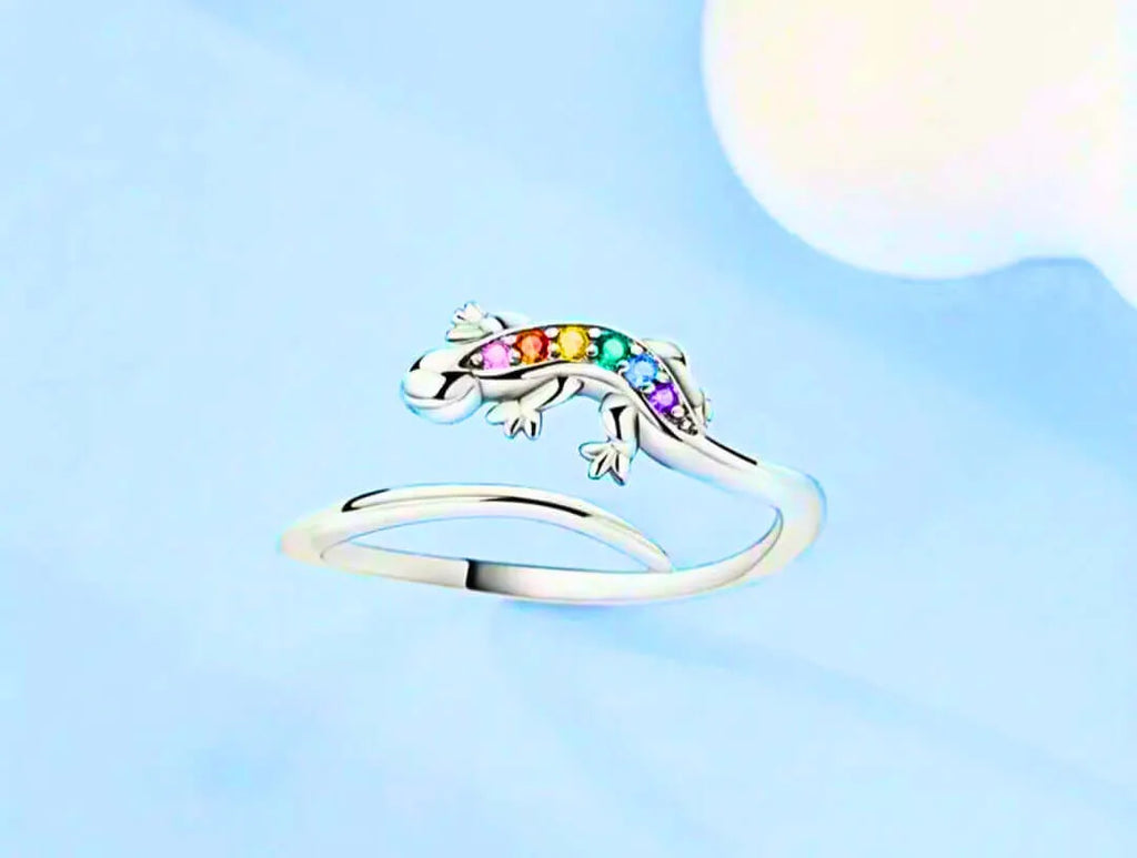 Anillo S925 Ley Circonita Colores Salamandra Calenbi