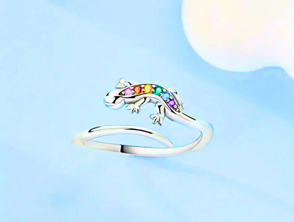 Anillo S925 Ley Circonita Colores Salamandra Calenbi