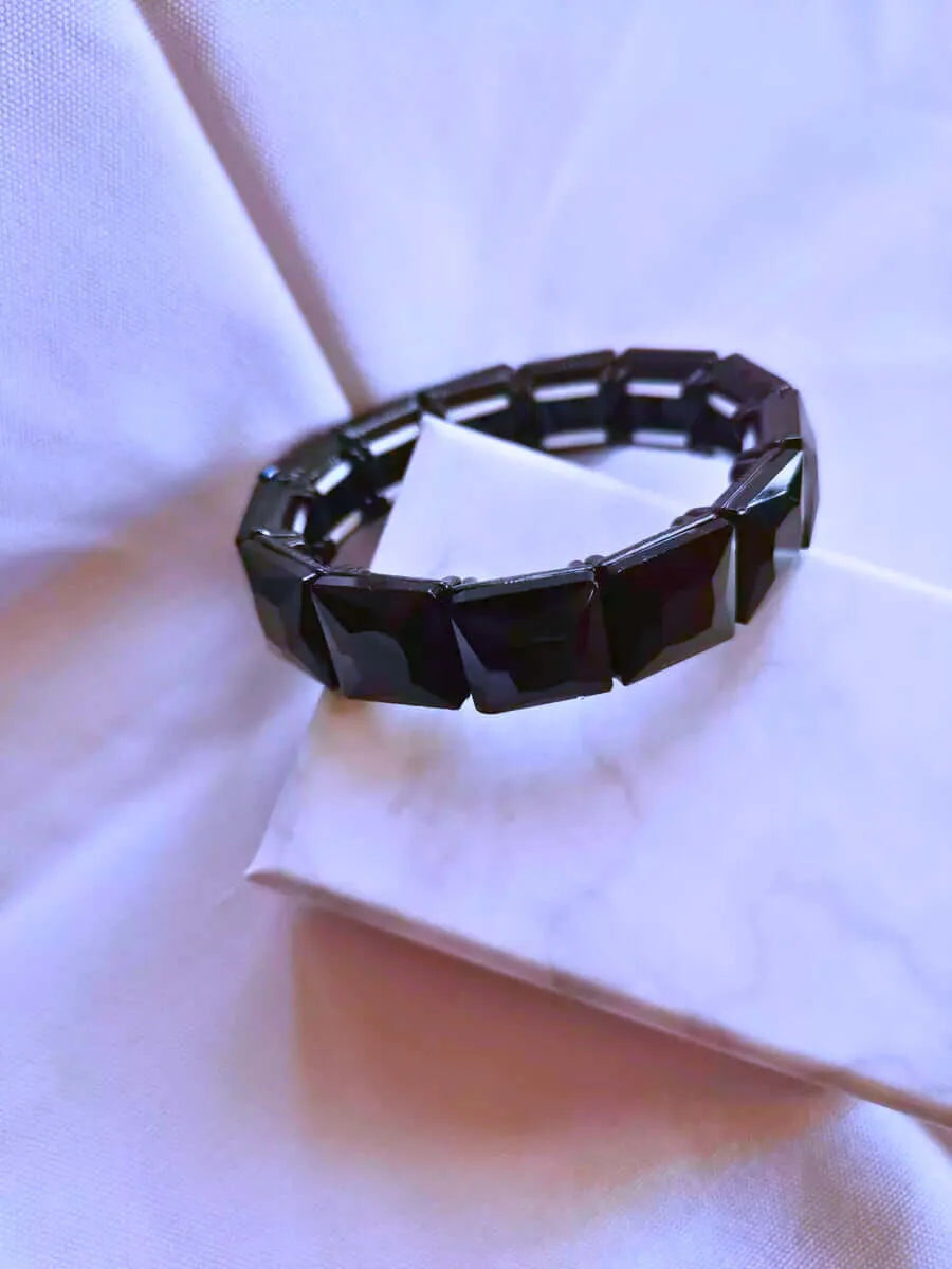 Brazalete Cobre Circonita Cubica Colores Elástica Dorado Calenbi