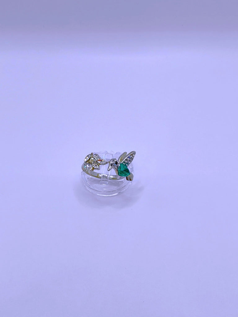 Anillo Aleación Zinc Colibrí Ajustable Calenbi