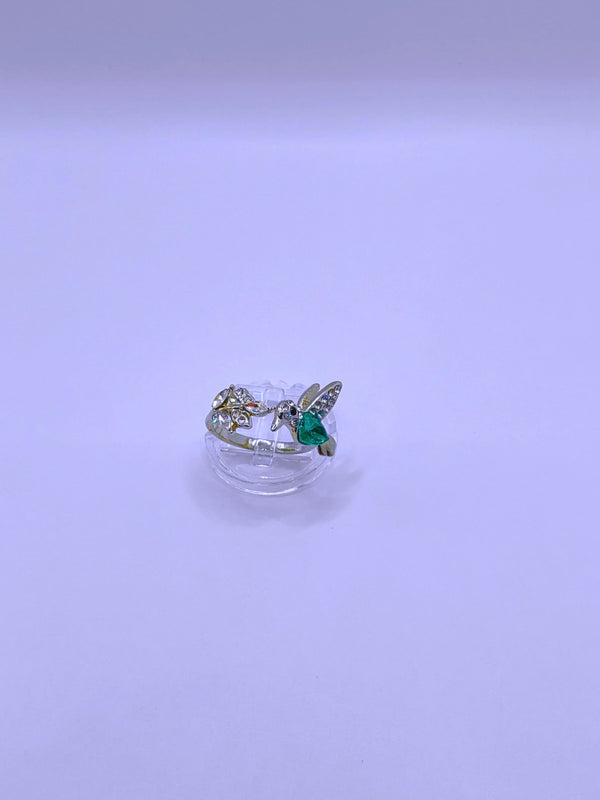 Anillo Aleación Zinc Colibrí Ajustable Calenbi