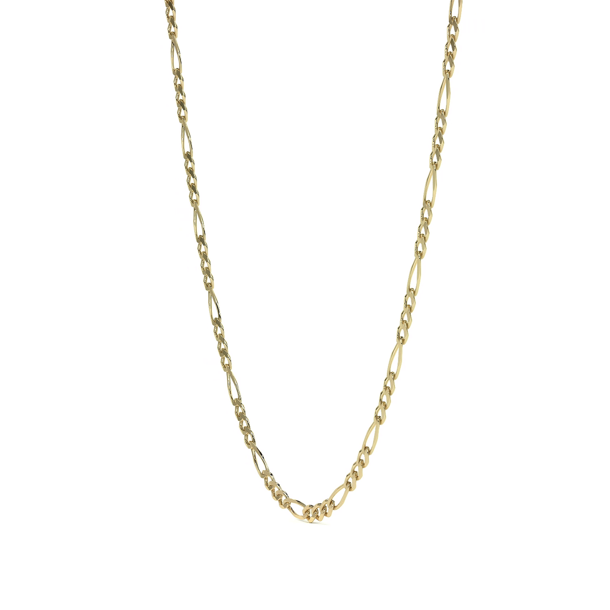 Cadena de Oro 10K Figaro 3x1 Unisex| Collar Italiano 3.5mm Imperial Jewelry | Joyería Fina Resistente