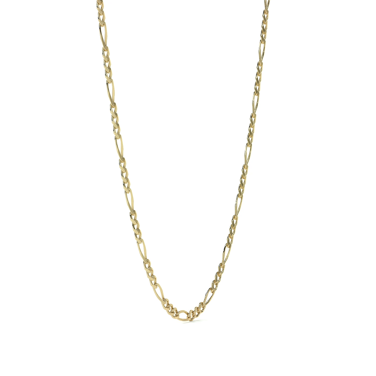 Cadena de Oro 10K Figaro 3x1 Unisex| Collar Italiano 3.5mm Imperial Jewelry | Joyería Fina Resistente