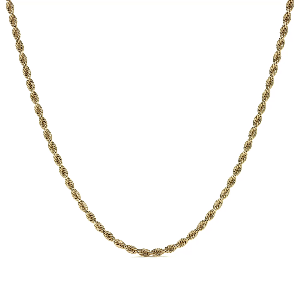 Cadena De Oro Hombre Italiano Torsal 10k Calibre 2.4mm