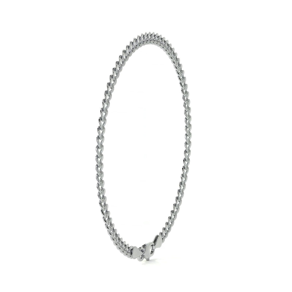 Pulsera De Plata 925 Barbarada 18cm Calibre 3.2mm Italiana