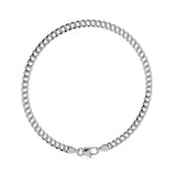 Pulsera De Plata 925 Barbarada 18cm Calibre 3.2mm Italiana