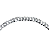 Pulsera De Plata 925 Barbarada 18cm Calibre 3.2mm Italiana
