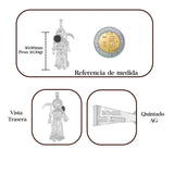 Dije De Plata 925 De Dije De La Santa Muerte 4.6 Cm