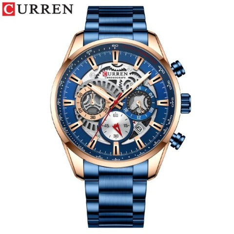 Reloj Cronógrafo Curren CUR-212 en Acero Inoxidable con Subdiales y Fechador