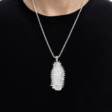 Dije De Virgen De Guadalupe De Plata 925 Con Zirconita 6.2cm