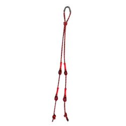 RIENDA FINA DE ACRILAN NEGRA Y ROJA