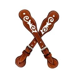 PAR DE CORREON ADORNADO CANELA